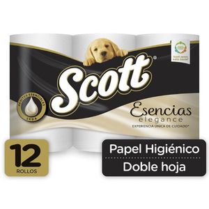 Papel Higiénico Doble Hoja Esencias Elegance 12 Rollos