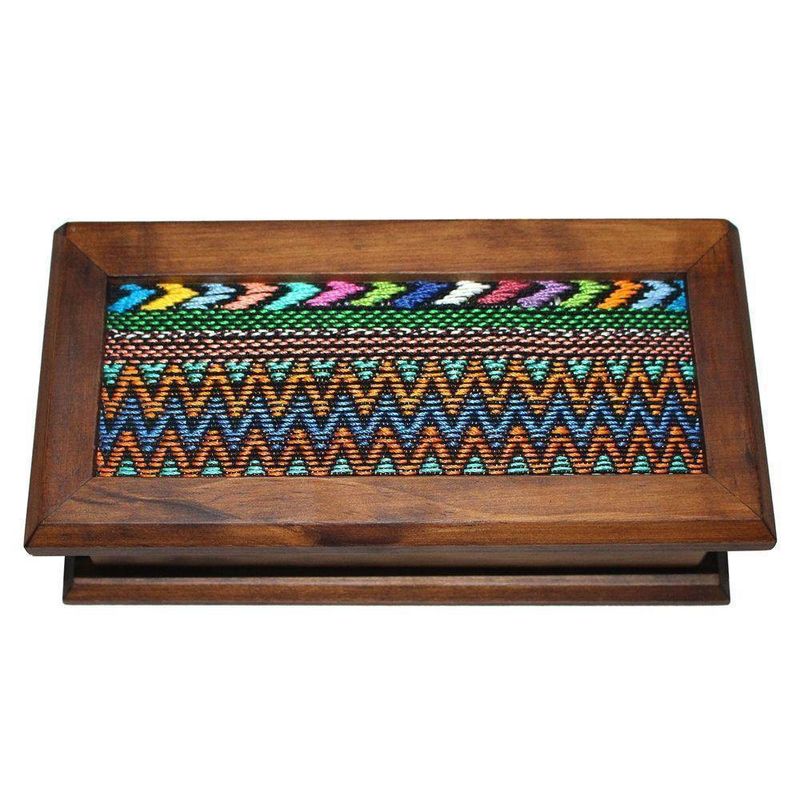 Caja De Te De 2 Divisiones Con Textil