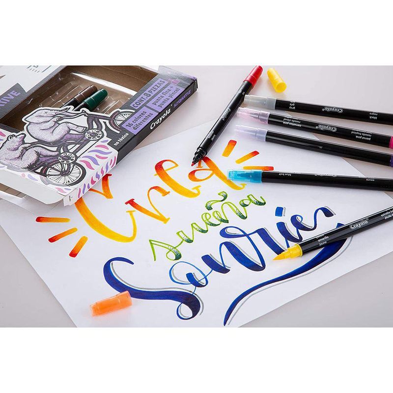 Marcador Alternative Doble Punta 8 Unidades 16 Colores - Crayola