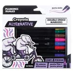 Marcador Alternative Doble Punta 8 Unidades 16 Colores - Crayola