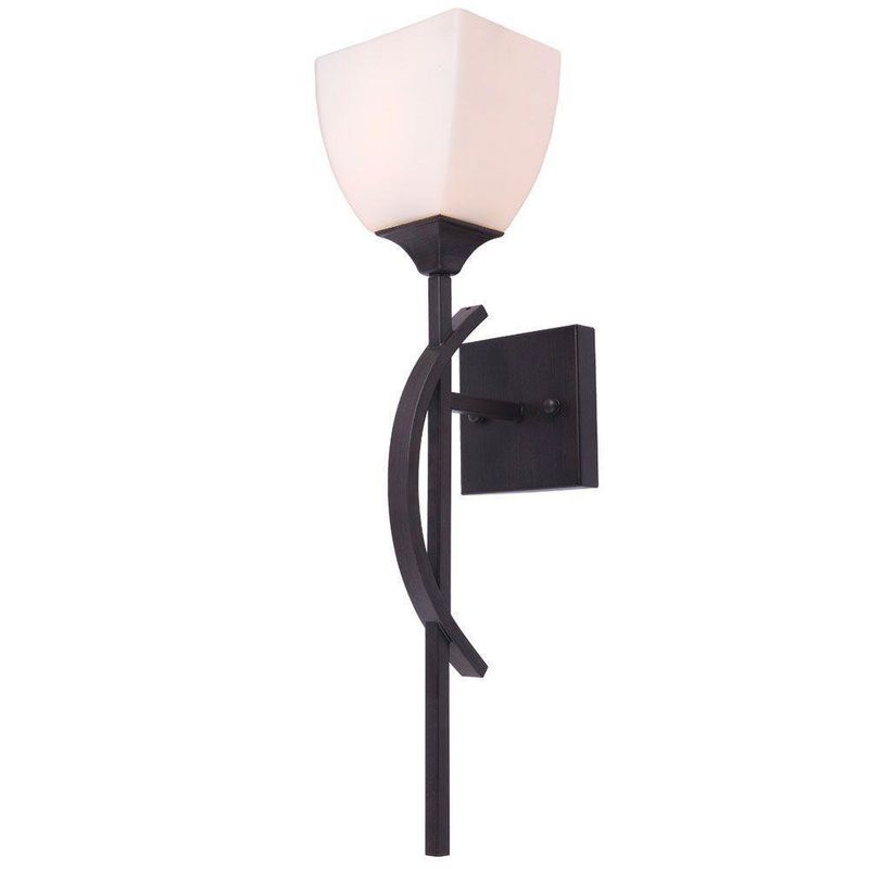Lámpara De Pared Negra/Coffee 1Bombillox60Wmax - Zlumini