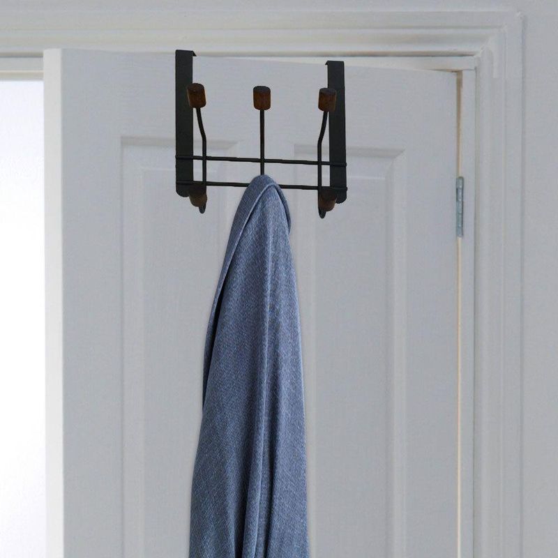 Gancho Puerta Metal Madera 3 - Viva