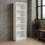 Librero de Madera Blanca 5 Niveles