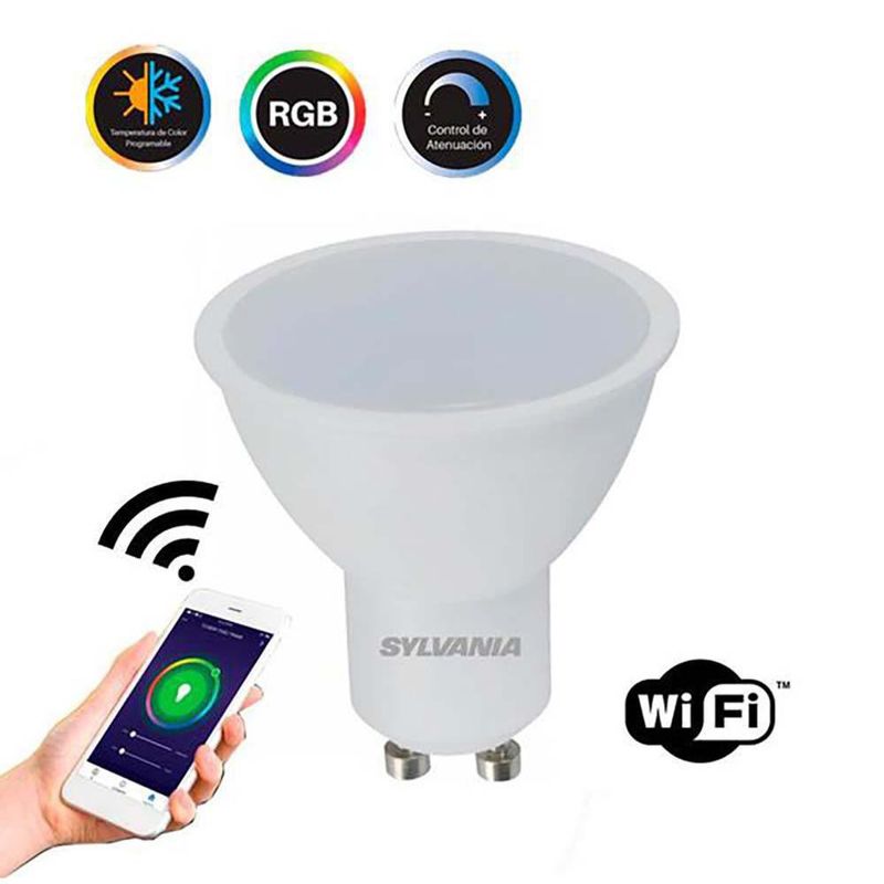 Bombilla LED Rgb Wifi GU10 5 W - Sylvania