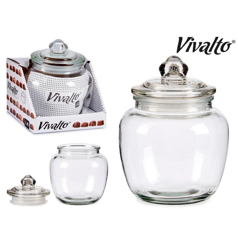 Bote De Vidrio Hermético 1.4 L