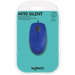 Mouse Con Cable Silent Azul M110 - Logitech