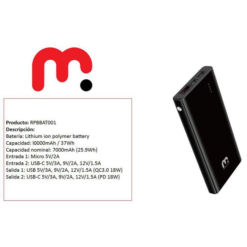 Power Bank 10000 Mah 18W - Hypergear