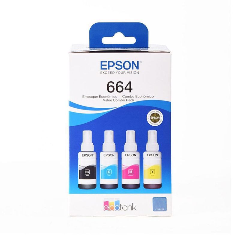 Set De Tintas Para Refill 4 Piezas 664 - Epson