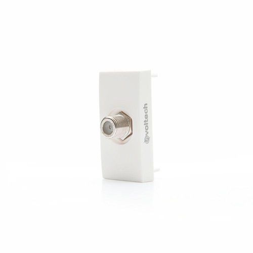 Toma Coaxial Sencillo Para Tv Blanco - Volteck