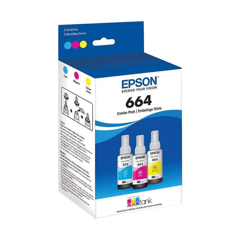 Set De Tintas Para Refill 4 Piezas 664 - Epson