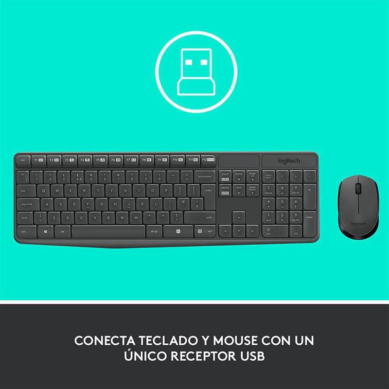 Combo Teclado Y Mouse Inalámbricos MK235 - Logitech