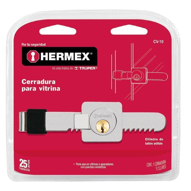 Cerradura Para Vitrinas - Hermex