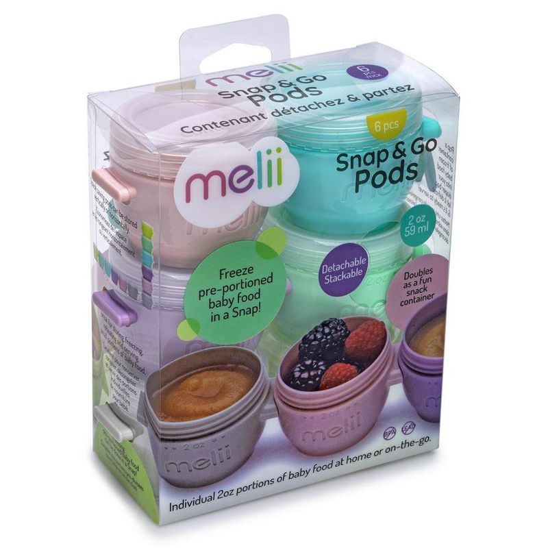 Set De Recipientes Entrelazables Snap&Go 2 Oz 6 Pzas - Melli Baby
