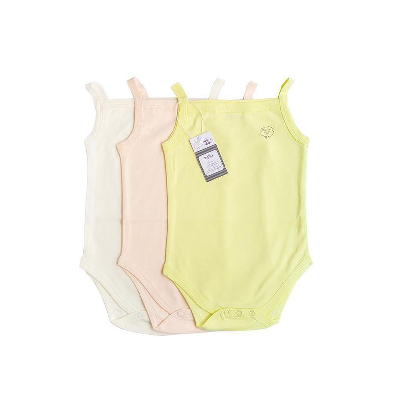 Set De 3 Bodies Con Tirantes Para Niña Talla 0-6 Meses - Cantel