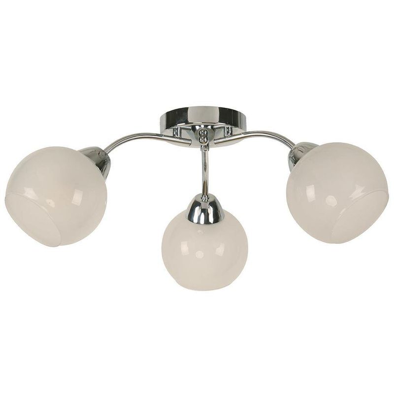 Lámpara De Techo Cromo 3 Luces Base E27 40 W - Z
