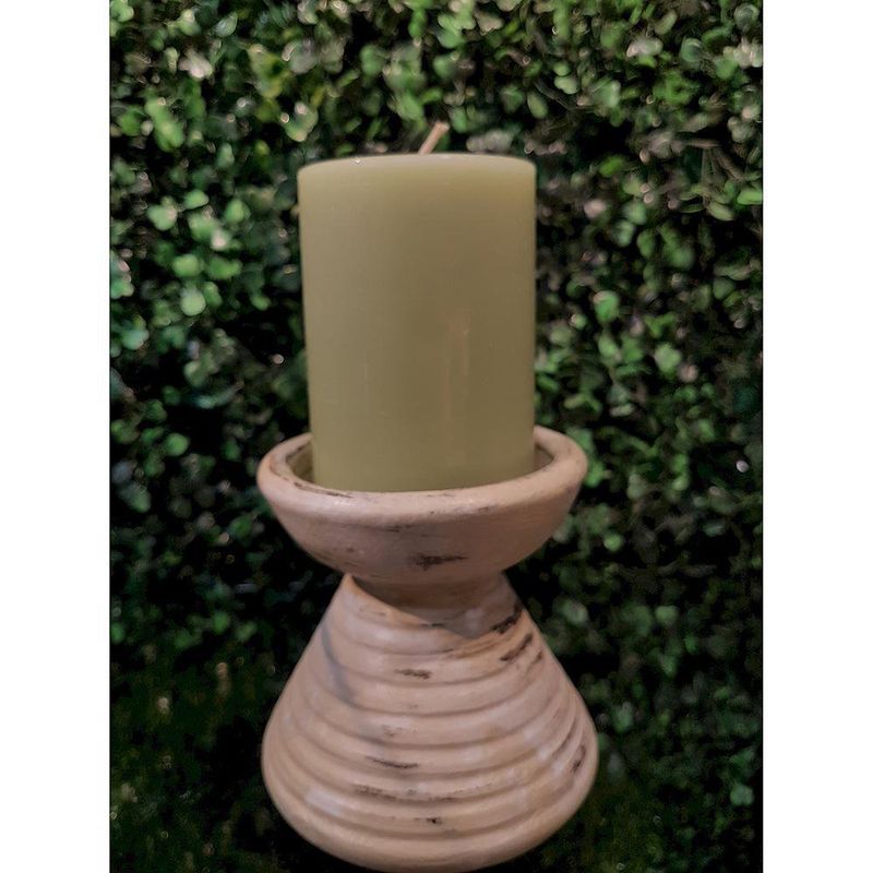 Vela Cilíndrica Verde Menta Aroma Cítrico De 6.35X10.16 Cm - Pilandros