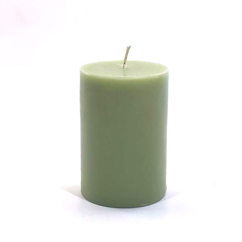 Vela Cilíndrica Verde Menta Aroma Cítrico De 6.35X10.16 Cm - Pilandros