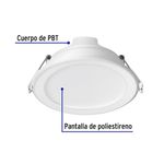 Lámpara LED Circular Empotrable Luz De Día 7 W- Volteck