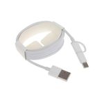Cable De Carga Micro Usb Tipo C Blanco 2 En 1 - Xiaomi