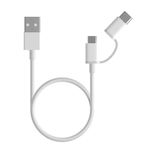 Cable De Carga Micro Usb Tipo C Blanco 2 En 1 - Xiaomi