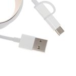Cable De Carga Micro Usb Tipo C Blanco 2 En 1 - Xiaomi