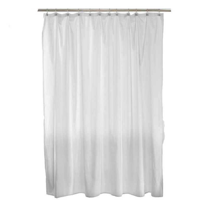 Cortina de Tela para Baño con Ganchos Blanca 180X180 Cm - Viva