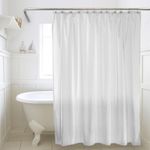 Cortina de Tela para Baño con Ganchos Blanca 180X180 Cm - Viva