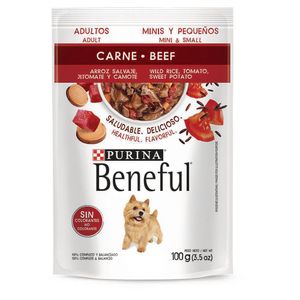 Alimento Para Perros Purina Beneful Perro Adultos Minis Y Pequeños Carne 100 G - Beneful