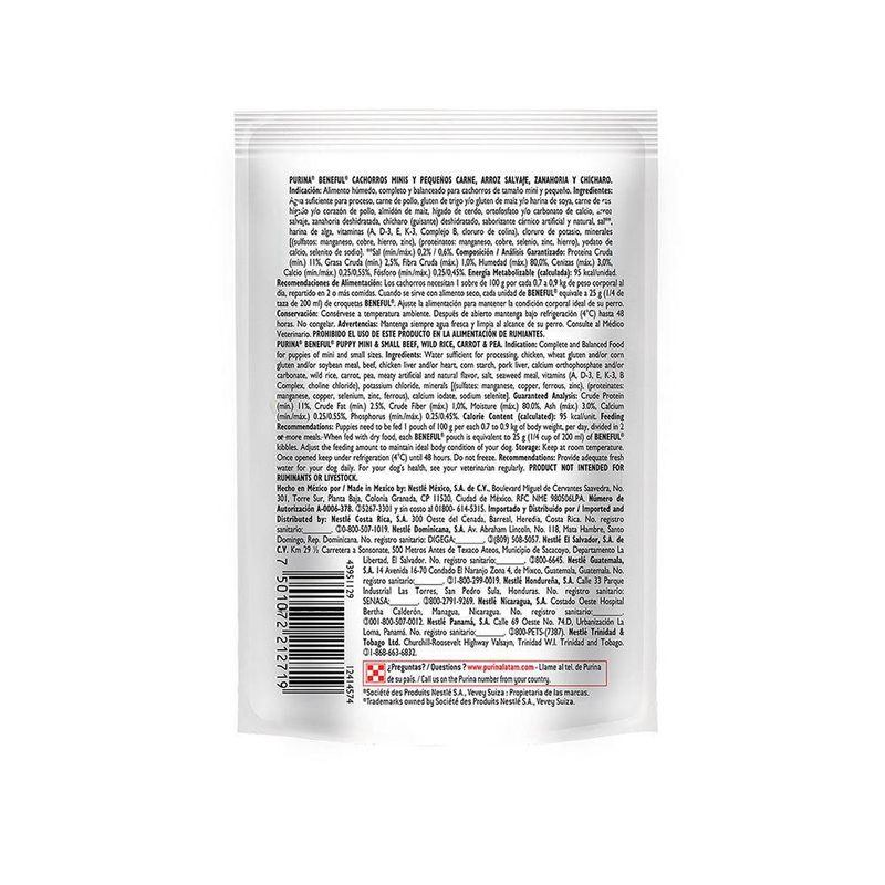 Alimento Para Perros Purina Beneful Perro Adultos Minis Y Pequeños Carne 100 G - Beneful