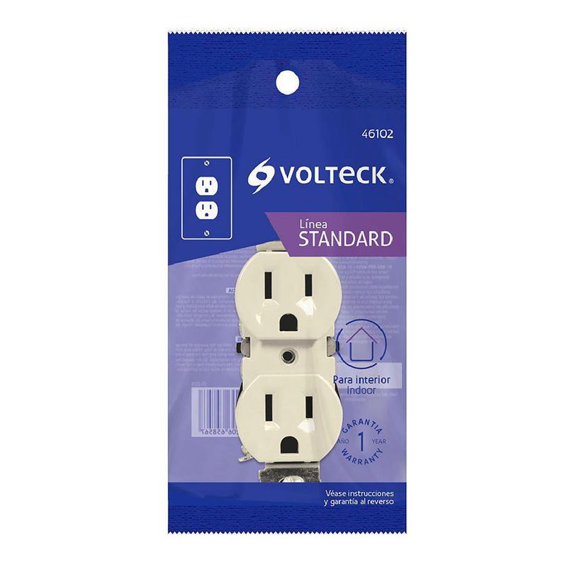 Tomacorriente Toma 5-15R Doble Ivory - Volteck