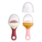 Set De 2 Alimentadores Mauve Para Niños Rosado Y Rojo - Boon