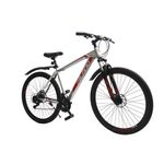 Bicicleta Mtb Rin 26 De 21 Velocidades Plateado Con Rojo - Hiland