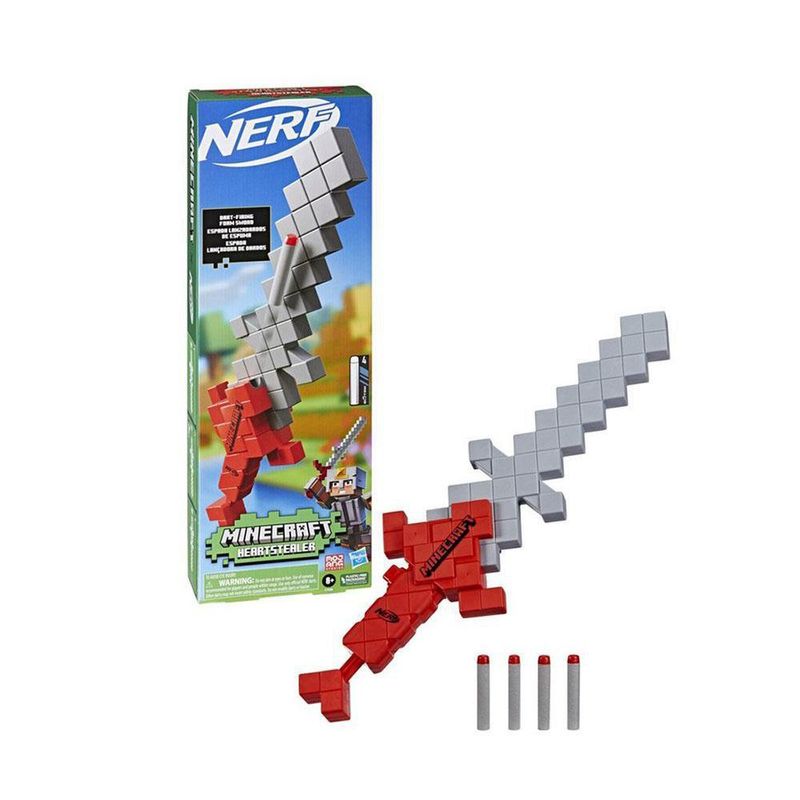 Espada Nerf Minecraft Lanza Dardos De Espuma - Nerf
