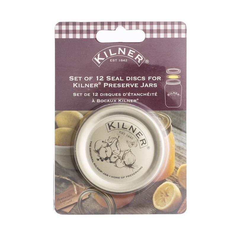 Set De 12 Tapas Doradas De Metal Para Frascos - Kilner
