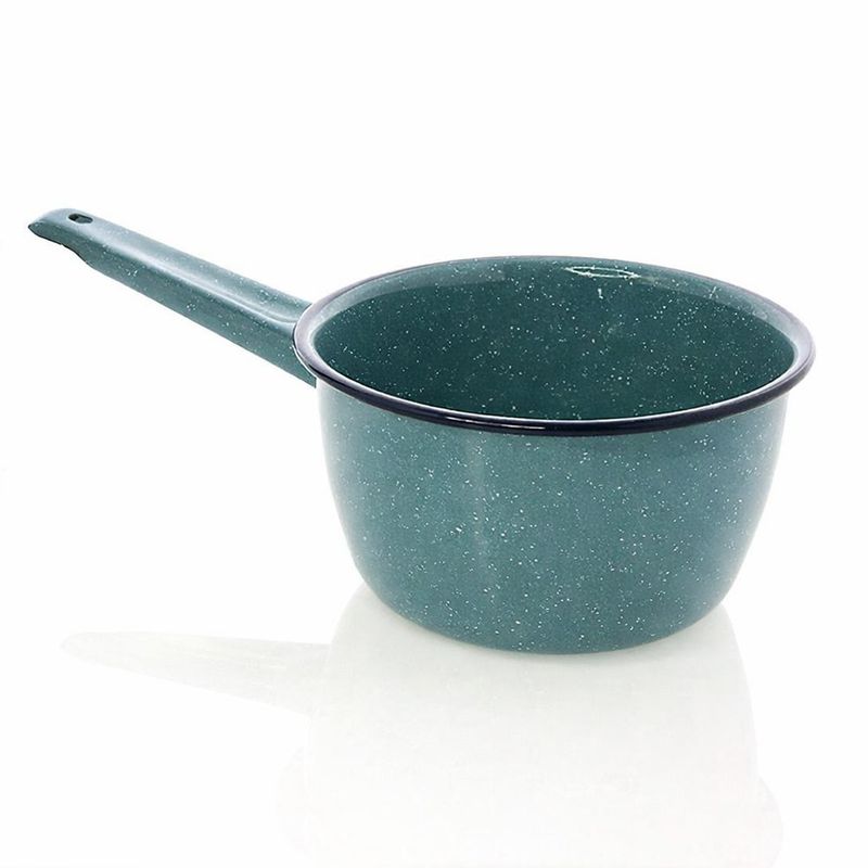 Cacerola de Peltre Honda de 14 Cm Color Azul Turquesa