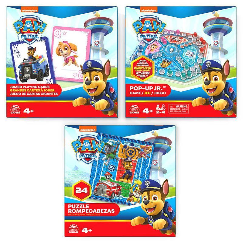 Combo De Juegos Paw Patrol 3 Pzas - Cardinal Kids