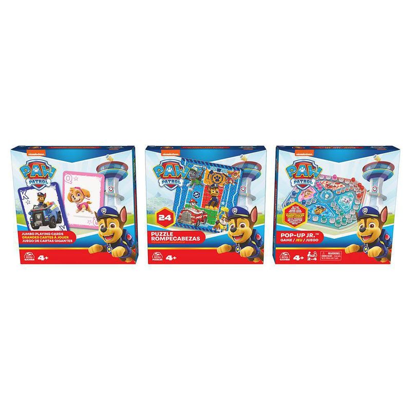 Combo De Juegos Paw Patrol 3 Pzas - Cardinal Kids