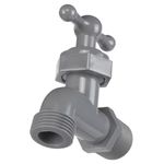 Chorro Tipo Globo Gris Pvc 1/2 Plg - Mbk Accesories