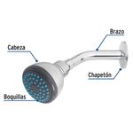 Ducha Fija Forma Cónica Acabado Cromado - Foset