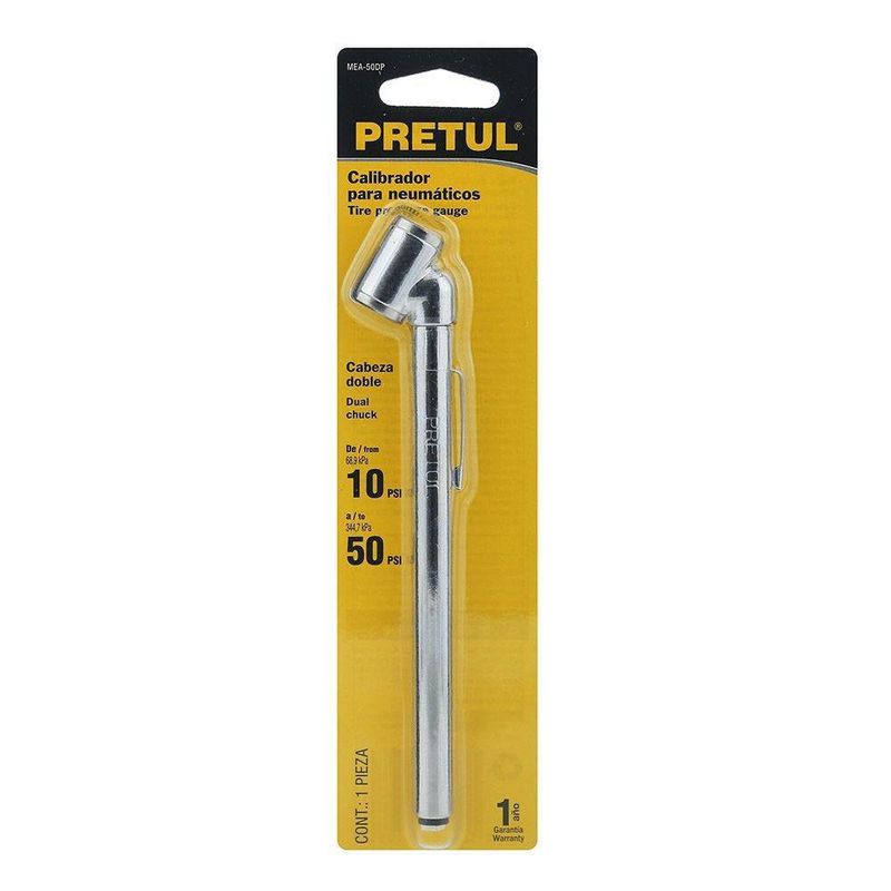 Calibrador De Llantas De 10-50 Psil - Pretul
