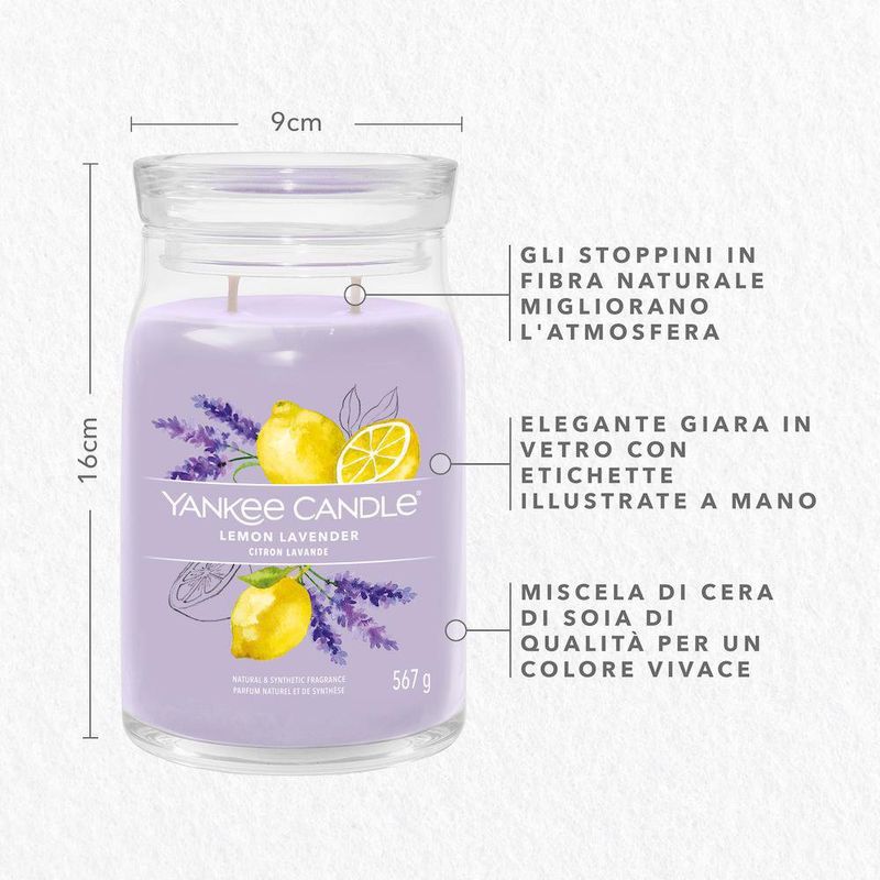 Vela En Frasco Grande Lemon Lavender 567 G - Yankee Candl