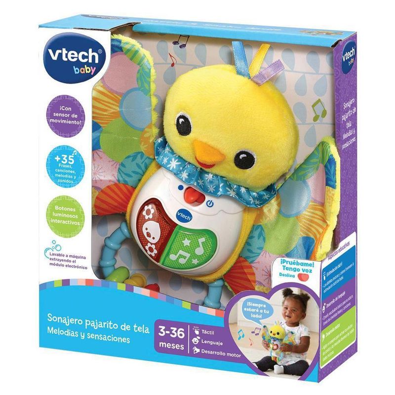 Sonajero De Tela Pajarito Melodías Y Sensaciones - Vtech