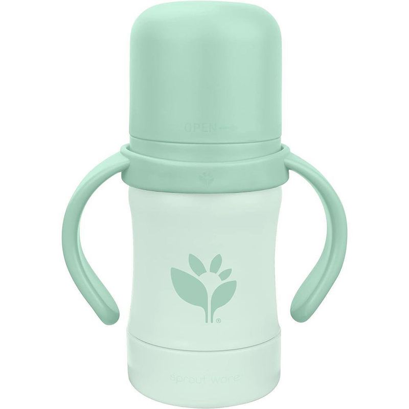 Vaso Entrenador Con Pajilla Verde 6 Oz - Green Sprouts