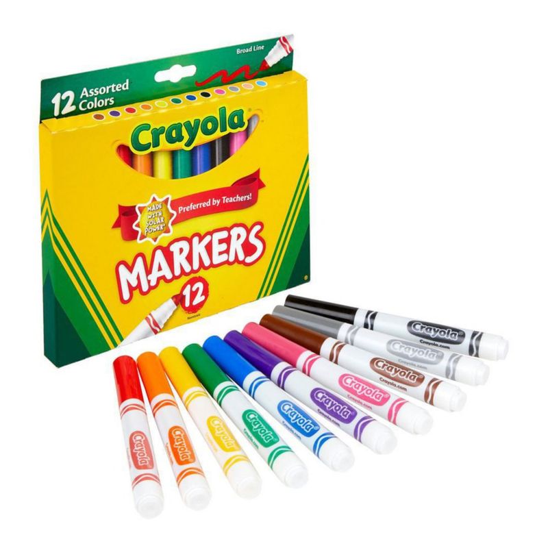 Crayola-Marcador Grueso 12 Colores