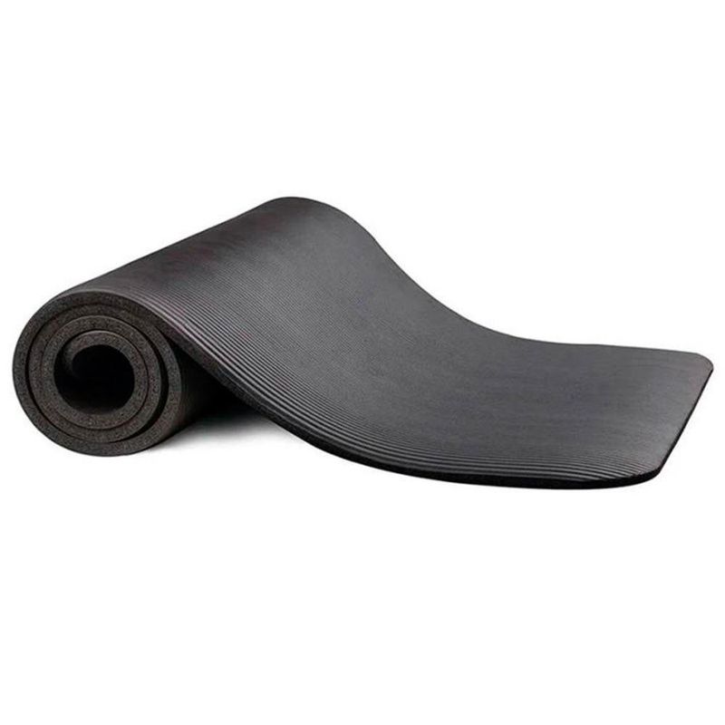 Mat de Yoga Antideslizante Color Negro de 10 mm