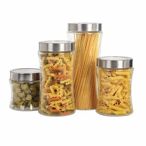 Set de 4 Frascos de Vidrio