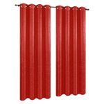 Cortina Color Rojo Diseño Corrugado