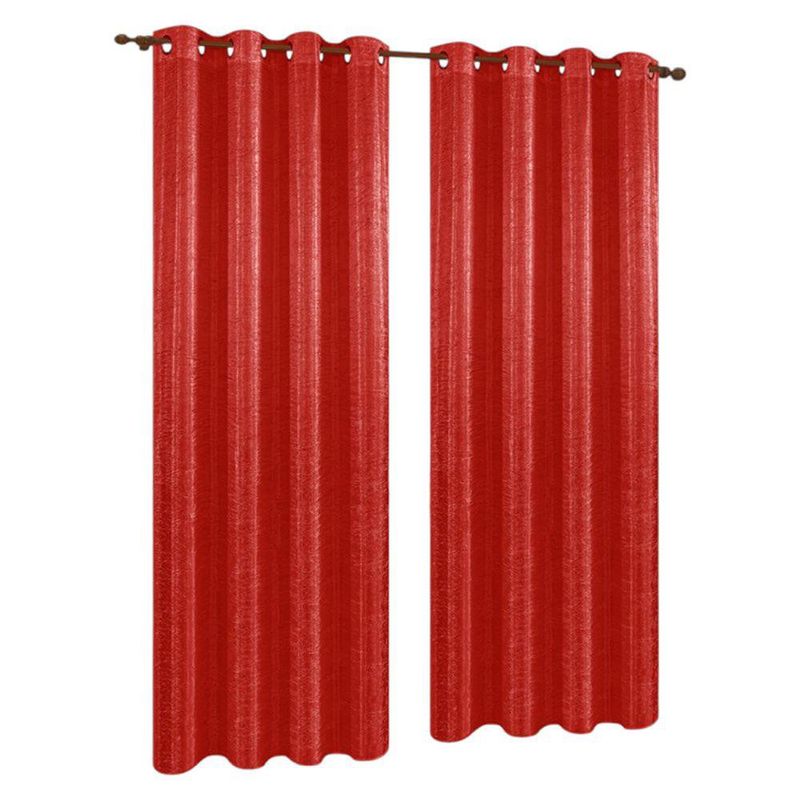 Cortina Color Rojo Diseño Corrugado