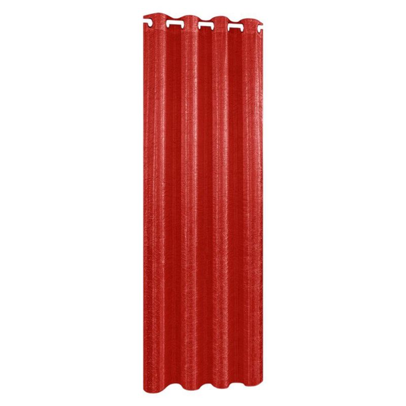 Cortina Color Rojo Diseño Corrugado