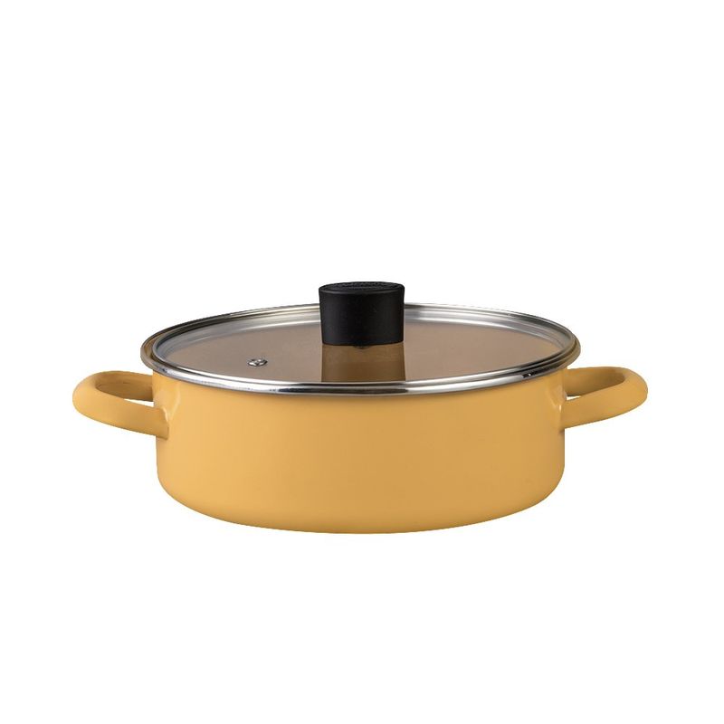 Olla Arrocera De Peltre Con Tapa 3.9L 24 Cm Amarilla - Cinsa